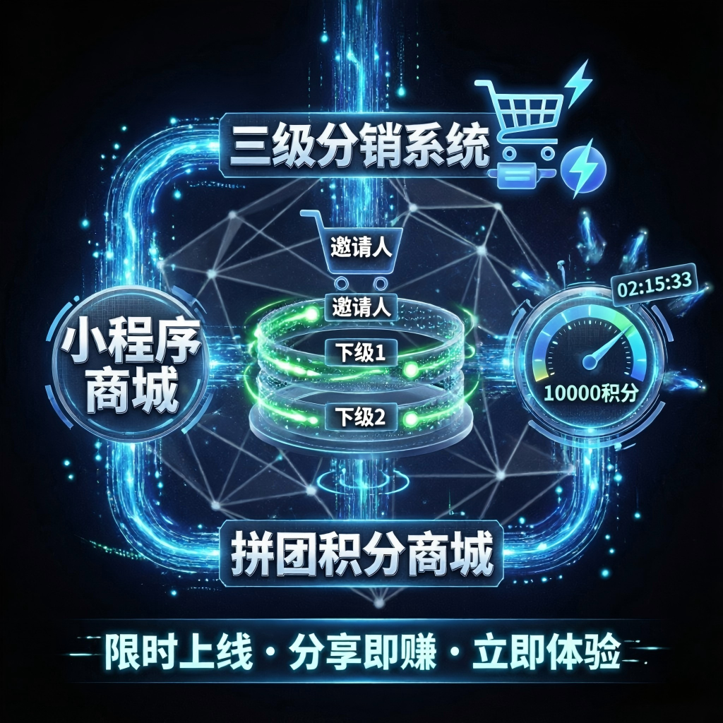 小程序商城定制开发|三级分销拼团积分系统|微商城网站建设|可定制免抽佣不押款