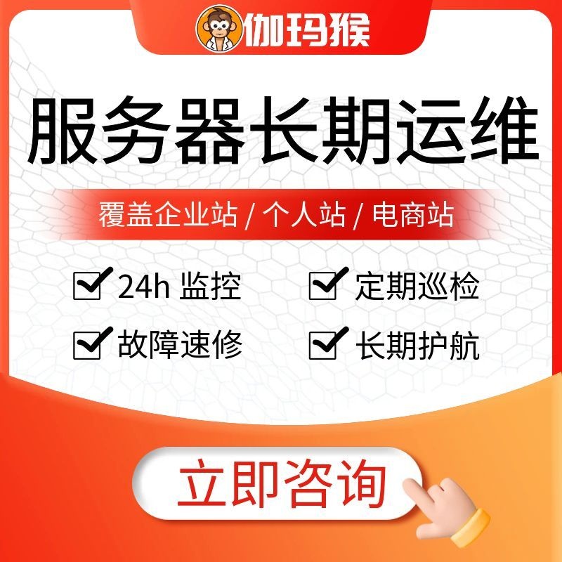 伽玛猴 企业级服务器运维 7×24 监控 故障秒排 安全加固 性能调优-伽玛猴